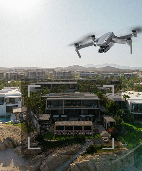 Fotografía aérea de una propiedad realizada con dron
